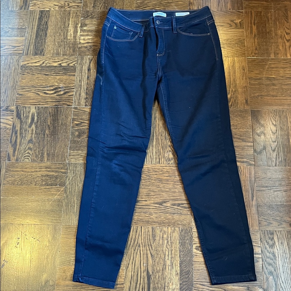 Kensie Effortless Ankle Mid Rise Jeans - Dark Blue